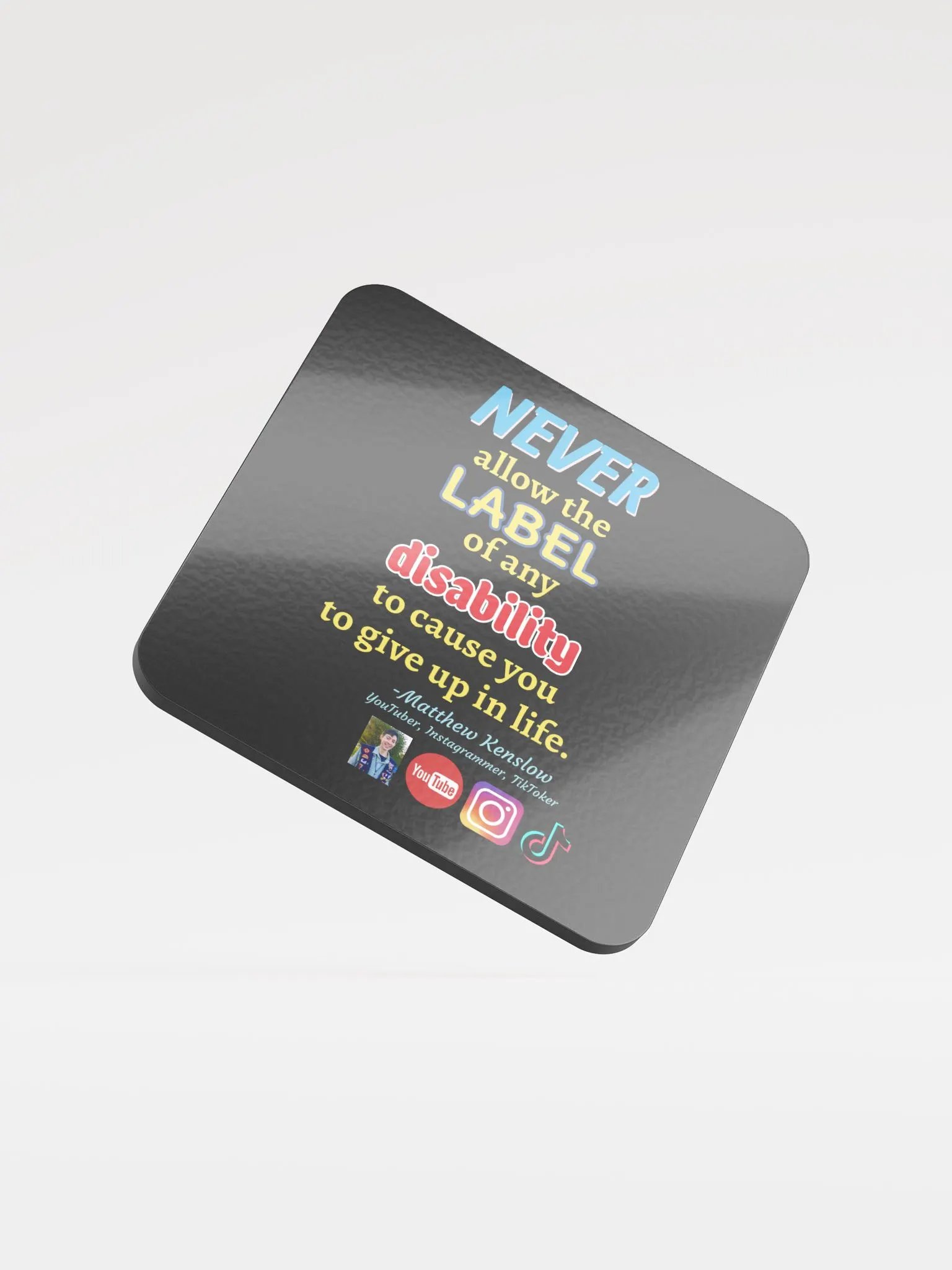 Glossed Cork Coaster [Quote 3] product image (2)