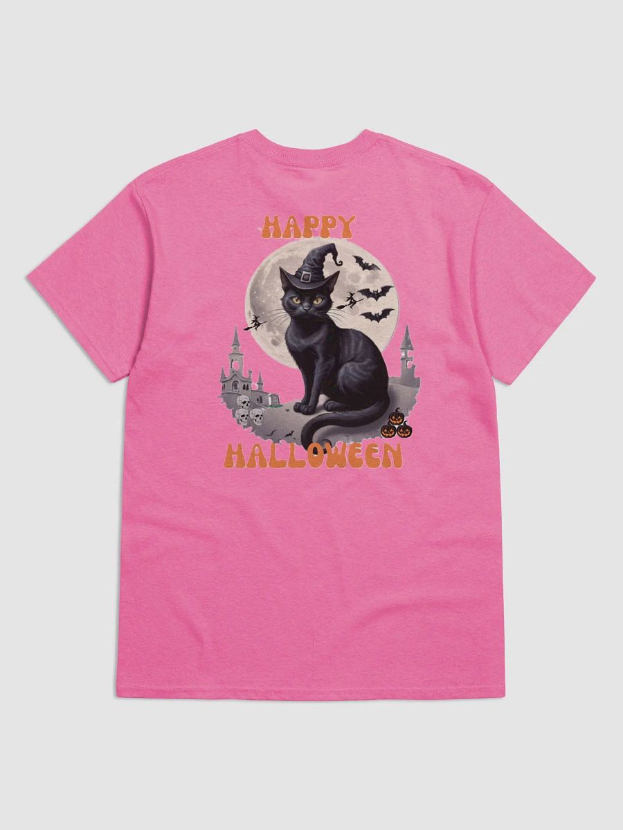 "Spooky Cat Halloween Tee – Cute & Creepy Black Cat T-Shirt, Perfect for Halloween!" product image (4)