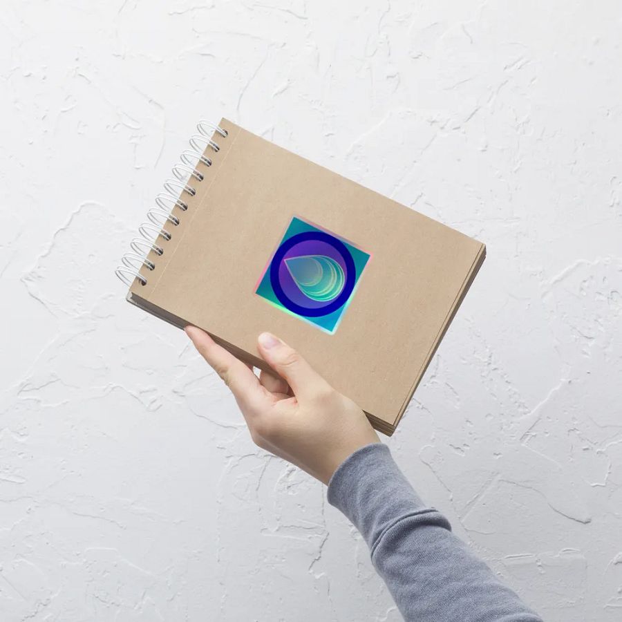 aqua drop holo sticker product image (9)