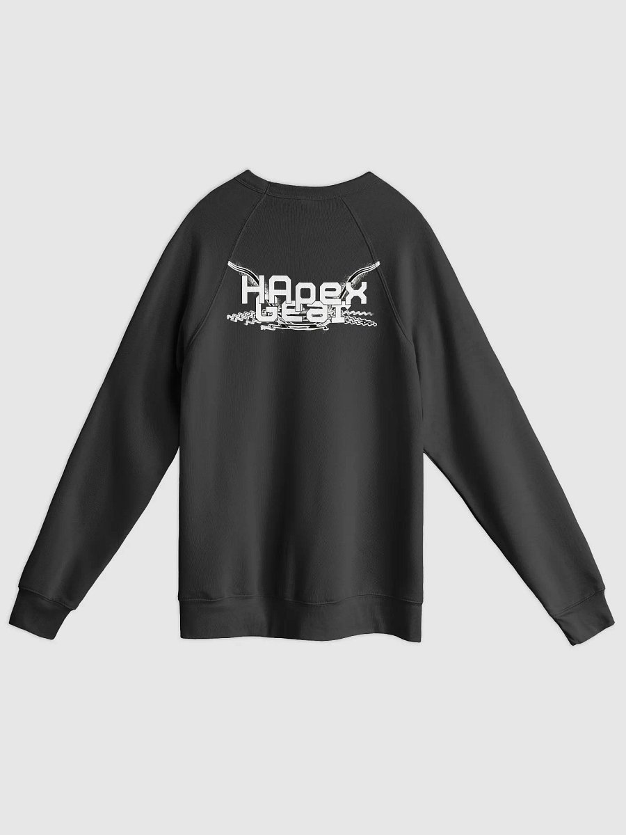 Unisex Sponge Fleece Raglan Sweatshirt - White HApex Gear Black Logo product image (7)