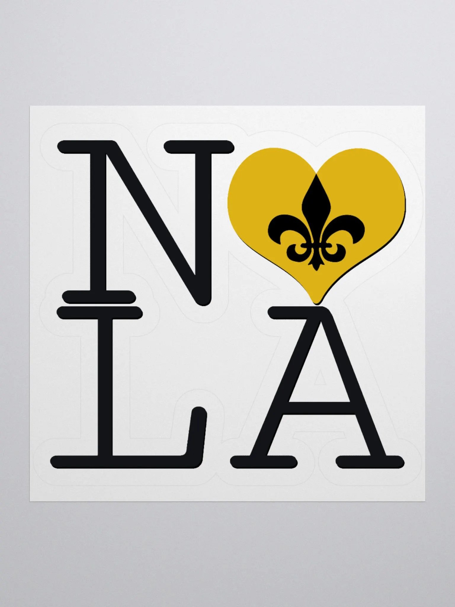 I LOVE NOLA **BIGSHOT STICKER** (GOLD HEART + IMAGE POP) product image (1)