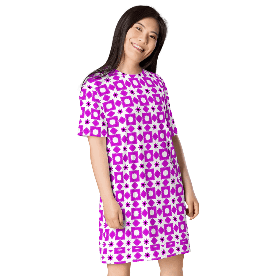 Abstract Bright Fun Design T Shirt Dress product image (9)