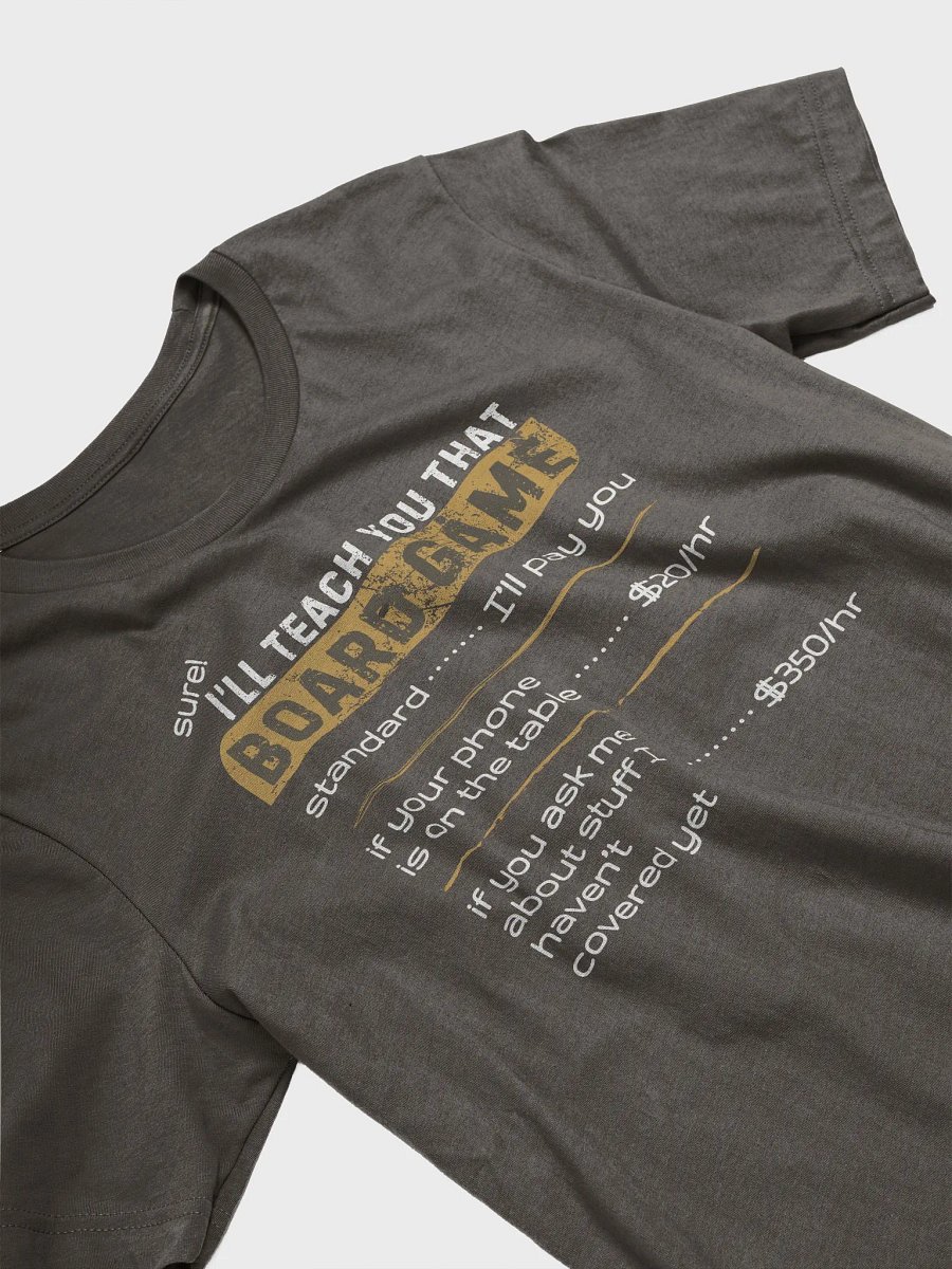 Funny Board Game Teacher Hourly Rate T-shirt product image (4)