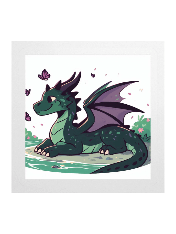 Whimsical Dragon Kiss Cut Stickers product image (1)