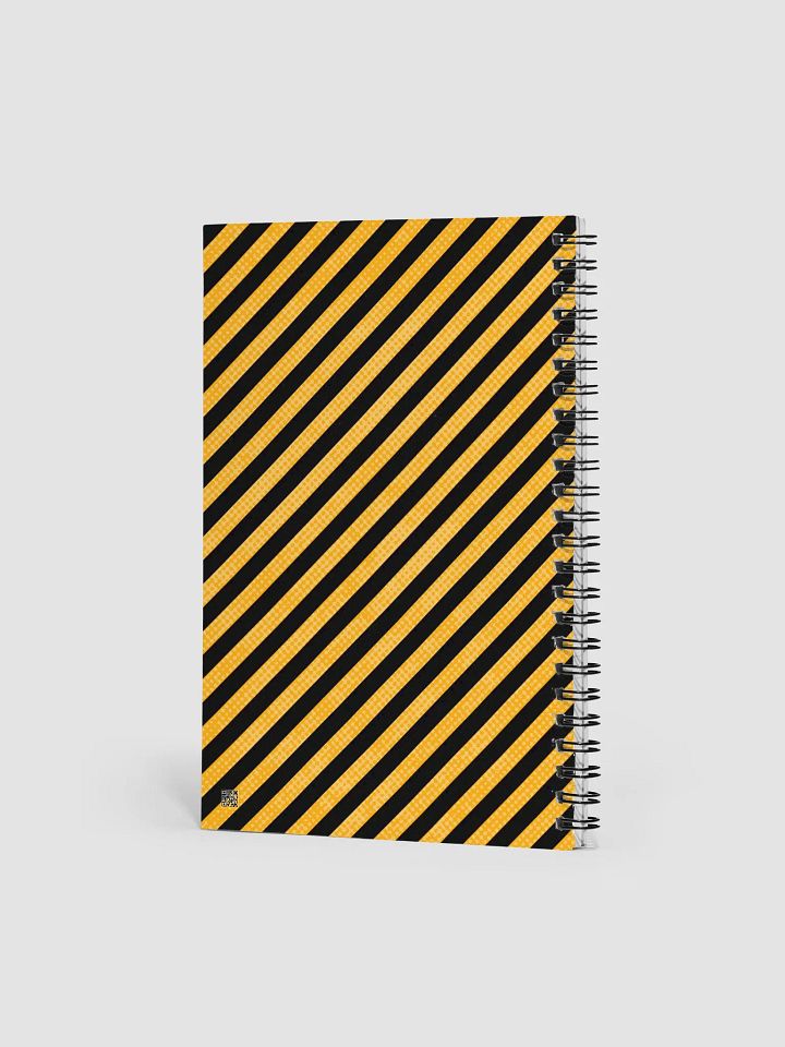 Yellow & Black Grunge Stripes Spiral Notebook Great For Journaling product image (2)