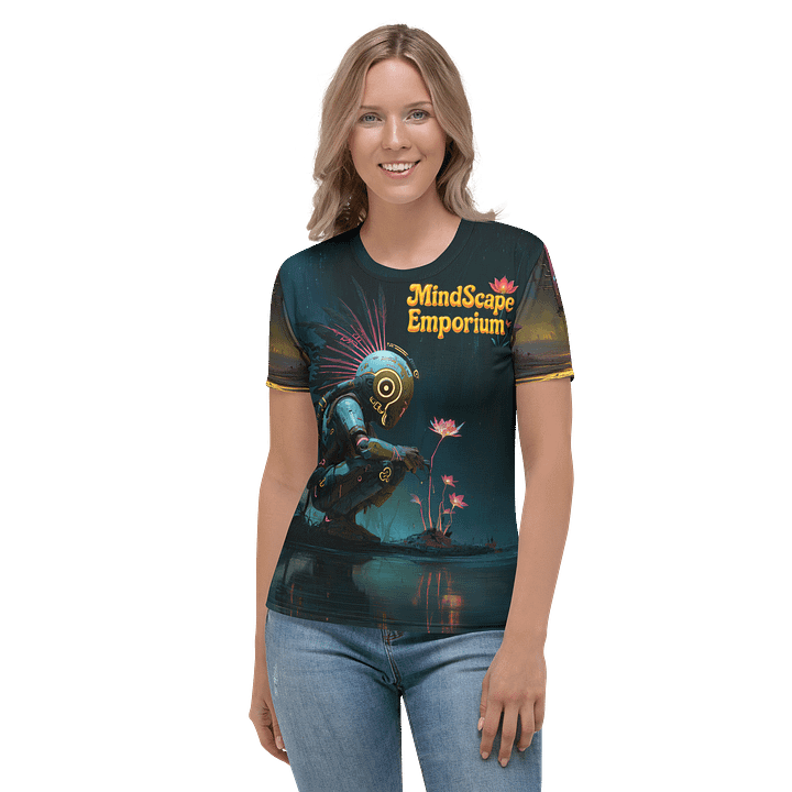 Neon Bloom – Mindscape Emporium Tech-Nature Fusion Tee product image (1)