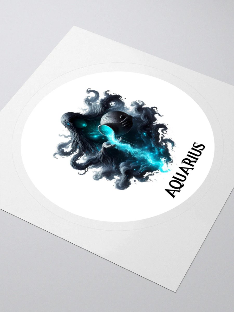 Mythical Aquarius Zodiac Round Sticker product image (9)