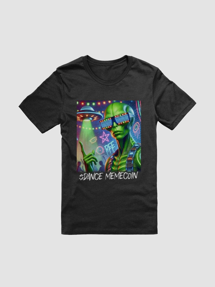 COOLEST ALIEN - DANCE MEMECOIN - PREMIUM TEE - BLACK product image (4)