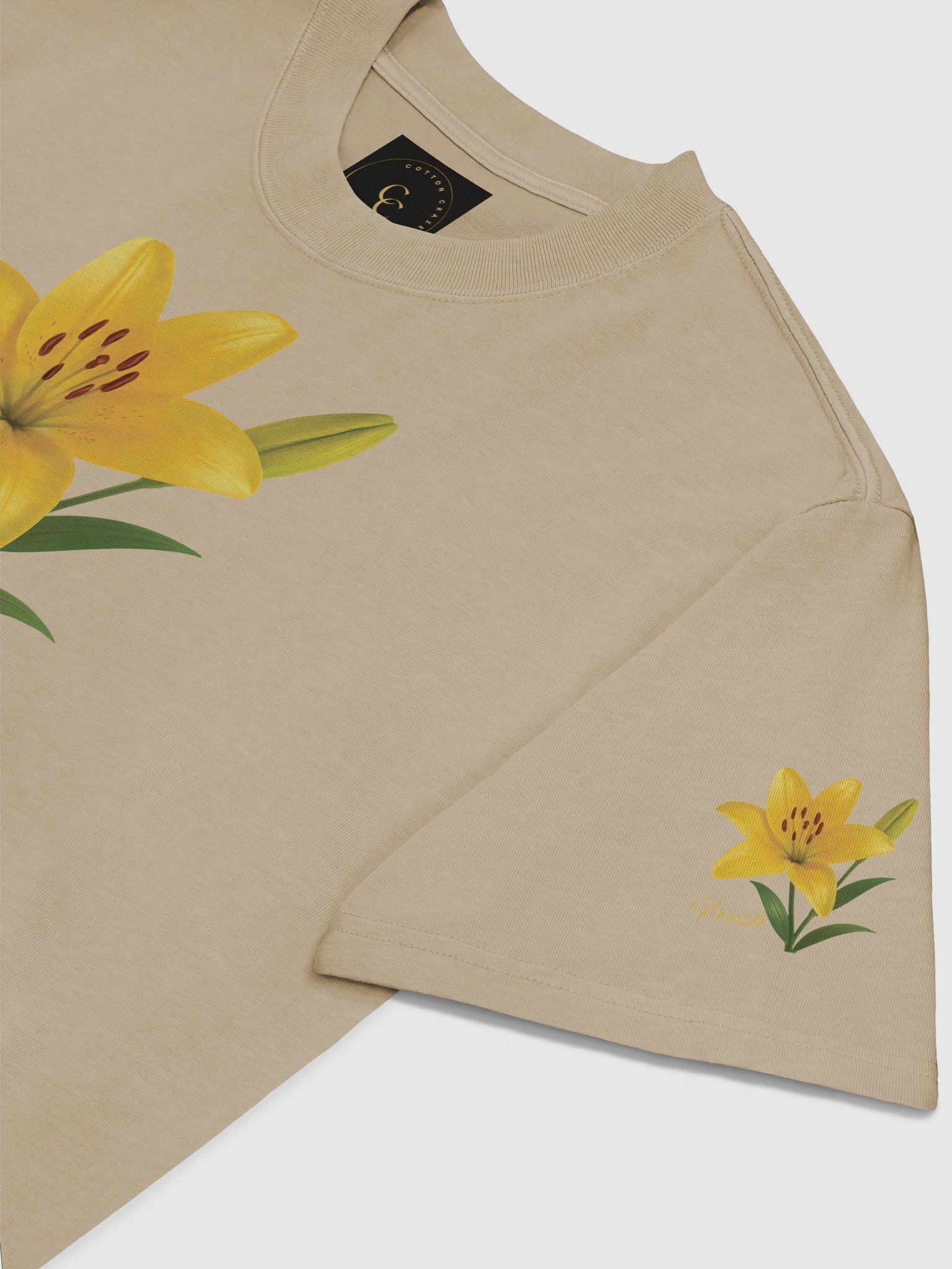 Fresh Yellow Lily Flower – Botanical Floral Graphic Tee product image (18)