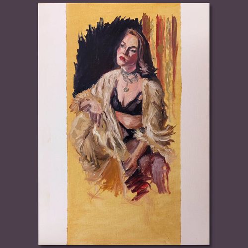 Dressing gown. Oil on art board, A4 / 287x210mm / 8.3x11.7in 

A fun study, invoking as much of the same energy as goes into ...