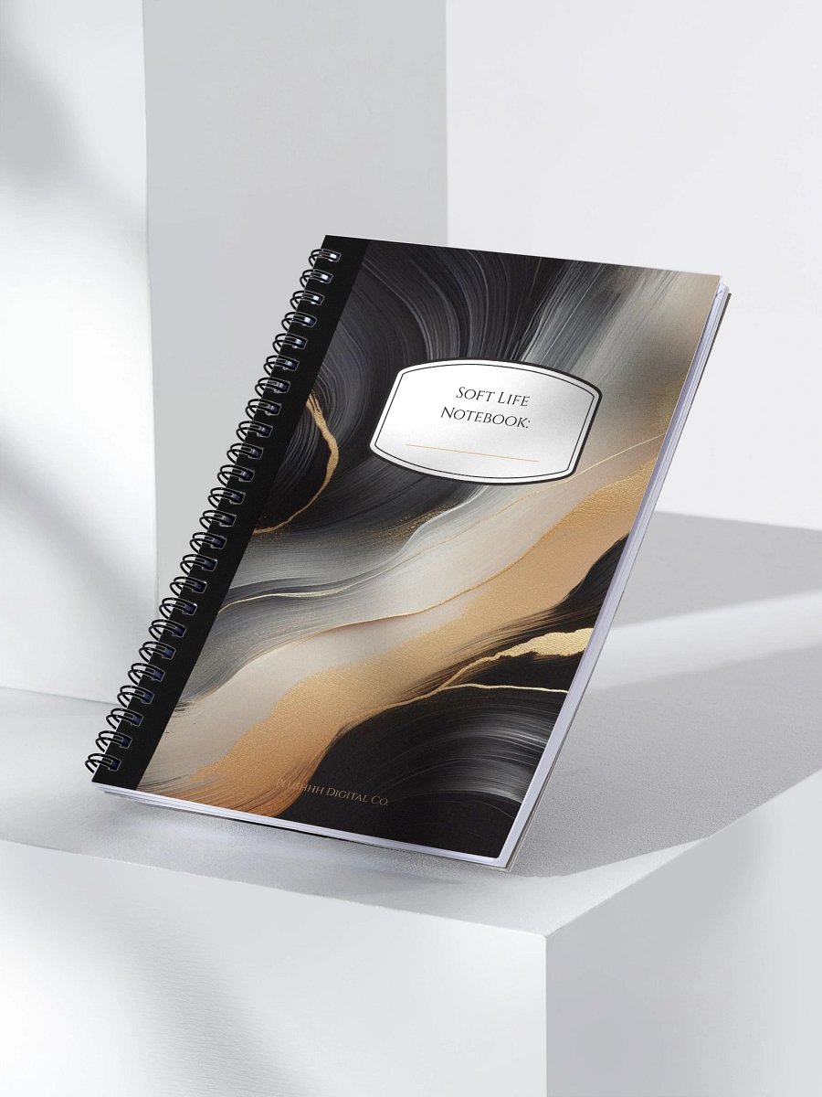 Soft Life Notebook – Black & Gold Marble Journal for Back to School, Boss Energy & Daily Clarity product image (4)