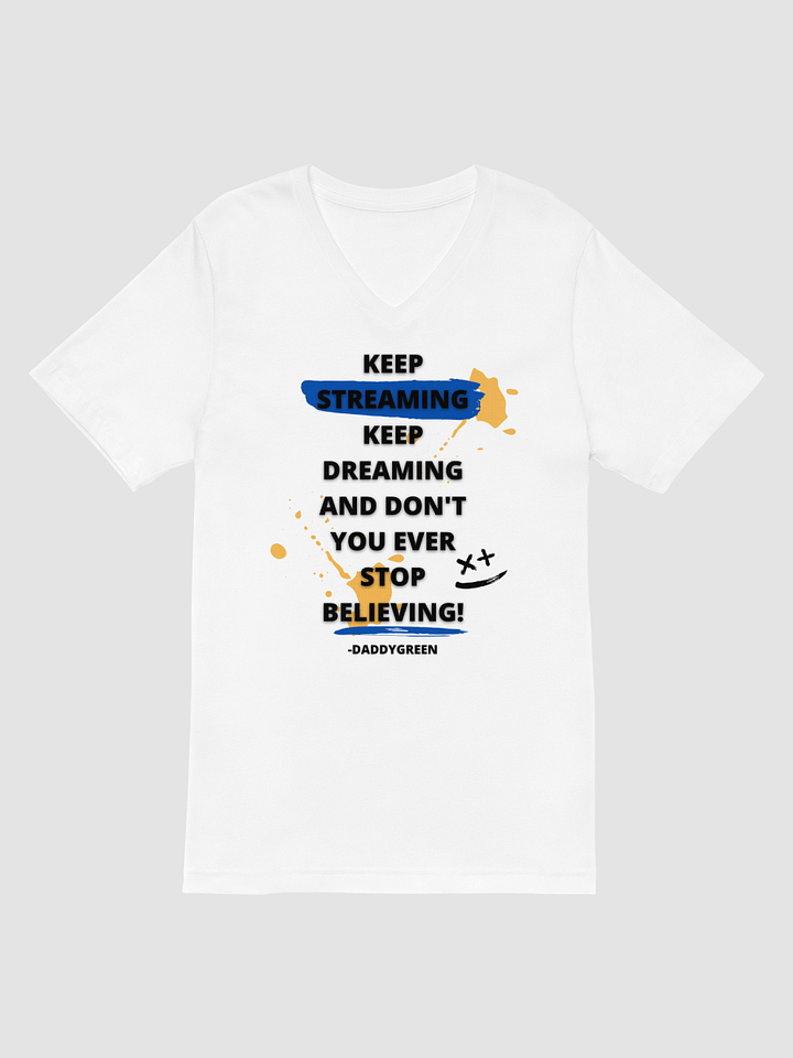 Keep Believing V-Neck Jersey T-Shirt - Daddygreen product image (1)