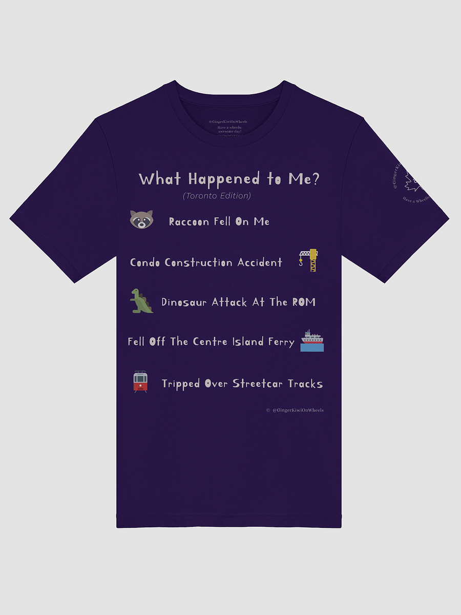 WHAT HAPPENED TO ME ? (Toronto Edition): Super Soft T-shirt, Purple product image (5)