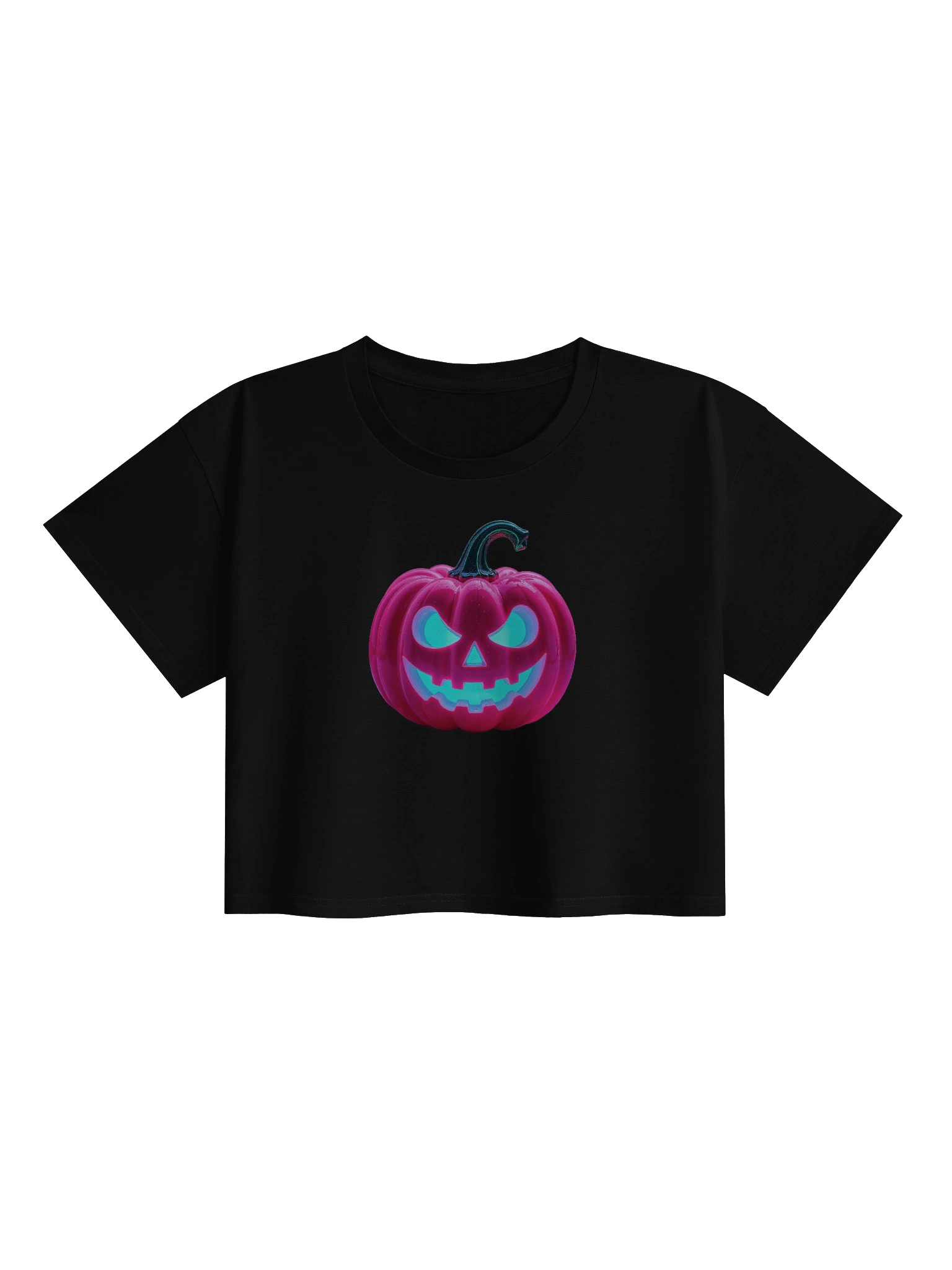 Andromeda Siren Spooky Chic Neon Pumpkin Crop Top product image (1)