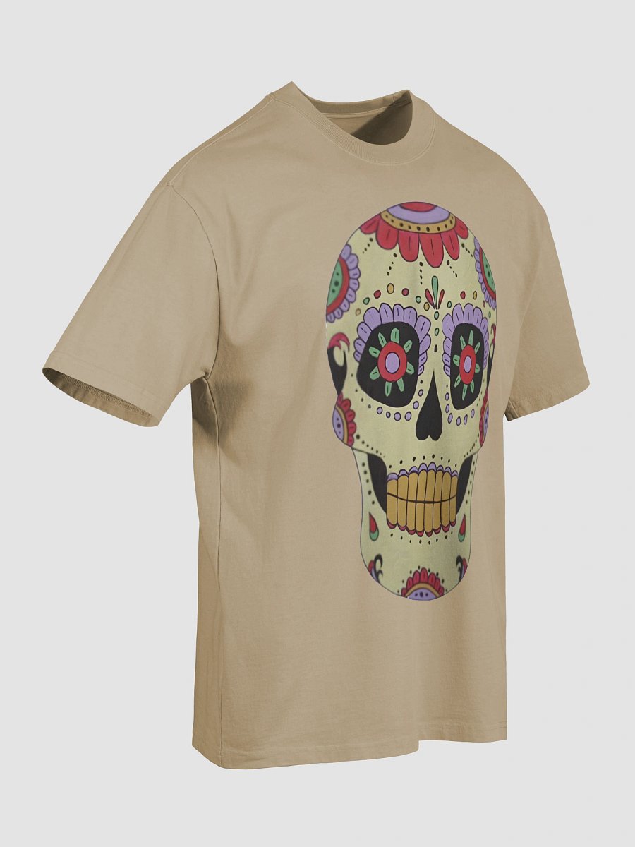 Calavera Sugar Skull (art by Dina R.) - acrylic painting picture - Oversized Faded T-Shirt product image (21)
