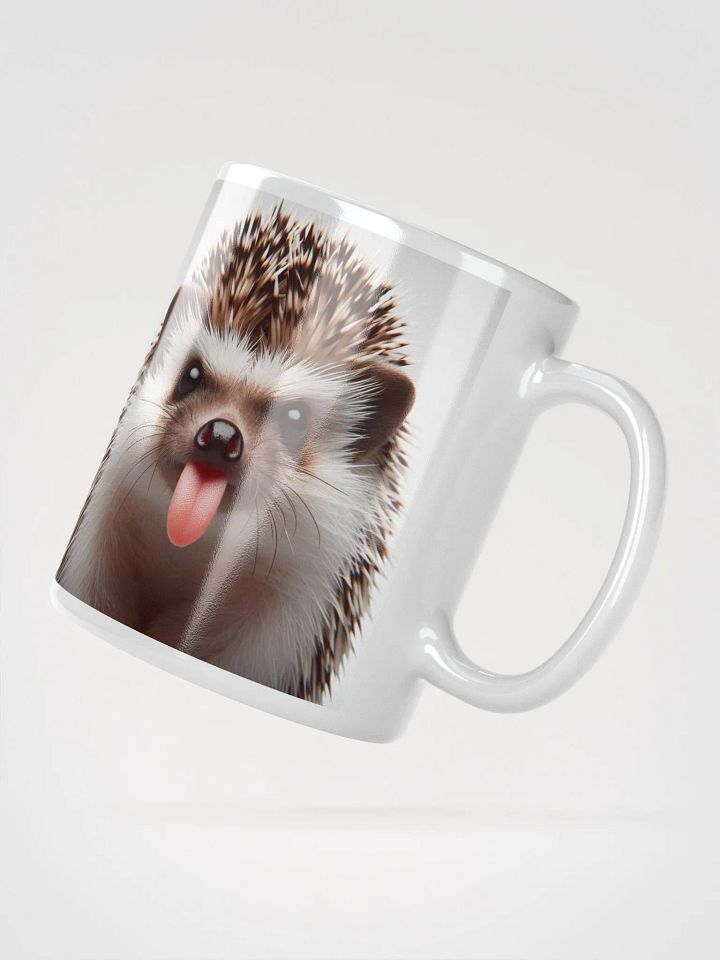 Rude Hedgehog #Humorous Glossy Mug - White product image (2)