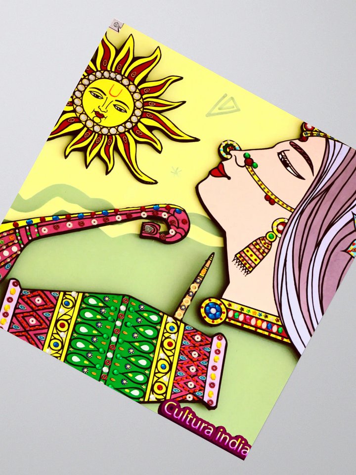 Indian culture, Vibrant Traditional Musical Art Stickers product image (4)