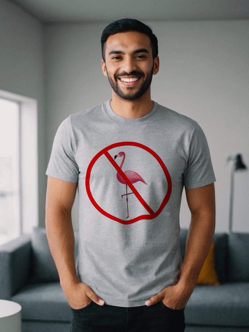 Funny Hockey T-Shirt - No Flamingos - Beer League Hockey Shirt for Men - Gift for Fearless Defencemen and Shot Blockers product image (1)