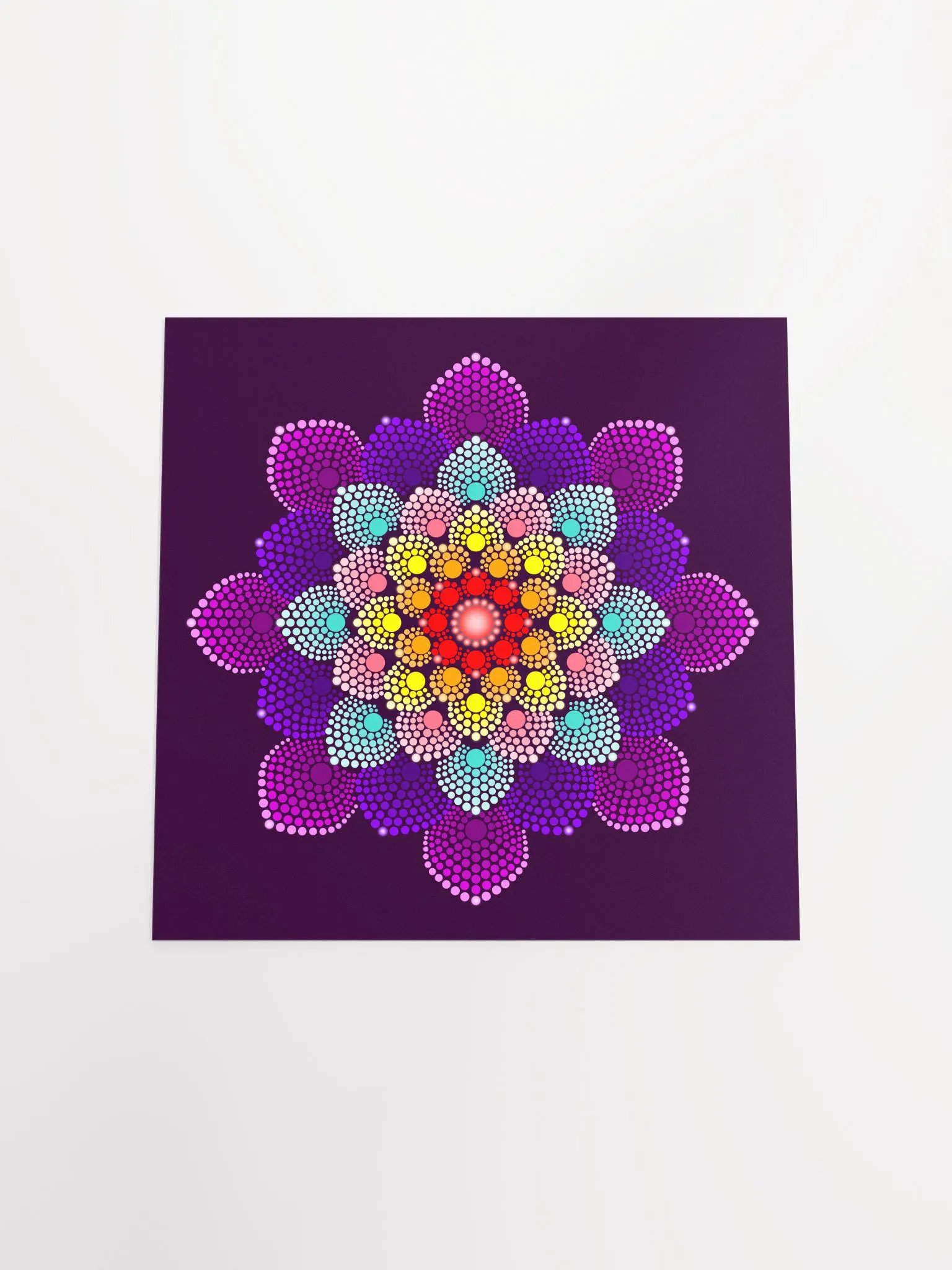 Simple Colorful Dot Mandala Enhanced Matte Paper Poster product image (16)