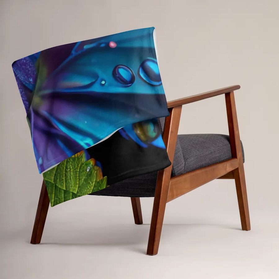 Kawaiikitten Exclusive Premium Dew Drop Throw Art Blanket product image (6)