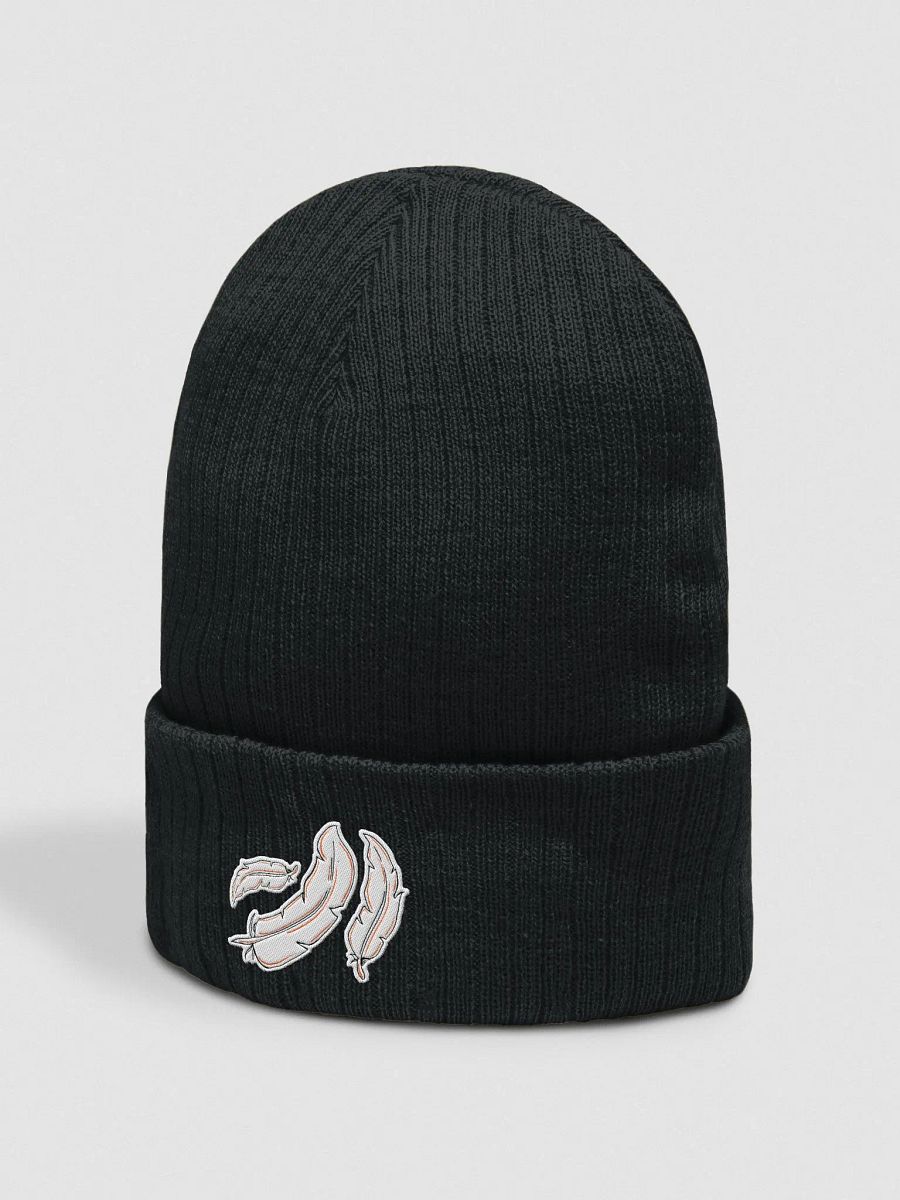 Orange Feather Light Knit Beanie product image (2)