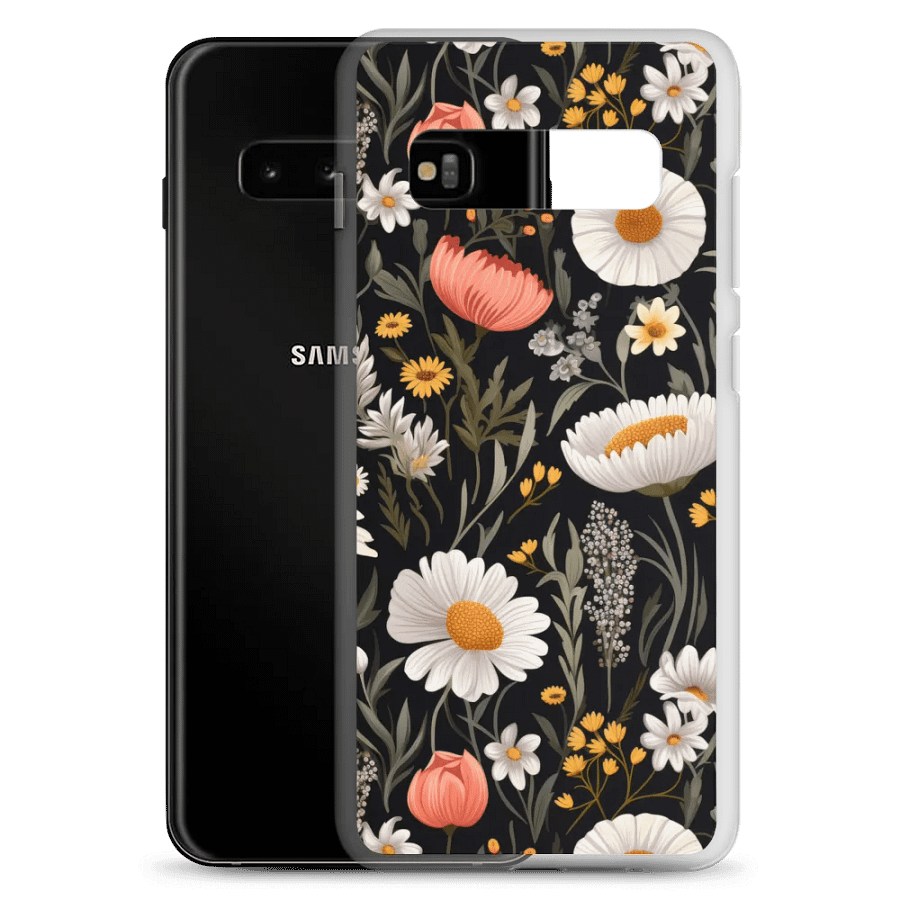 Blossom Elegance: Noir Garden Clear Samsung® Case product image (8)
