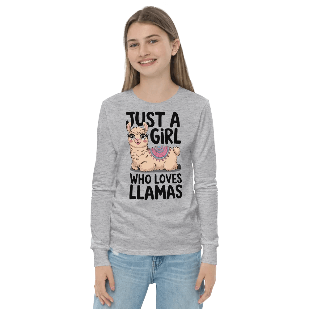 Llama Lover's Long Sleeve Tee for Girls product image (4)