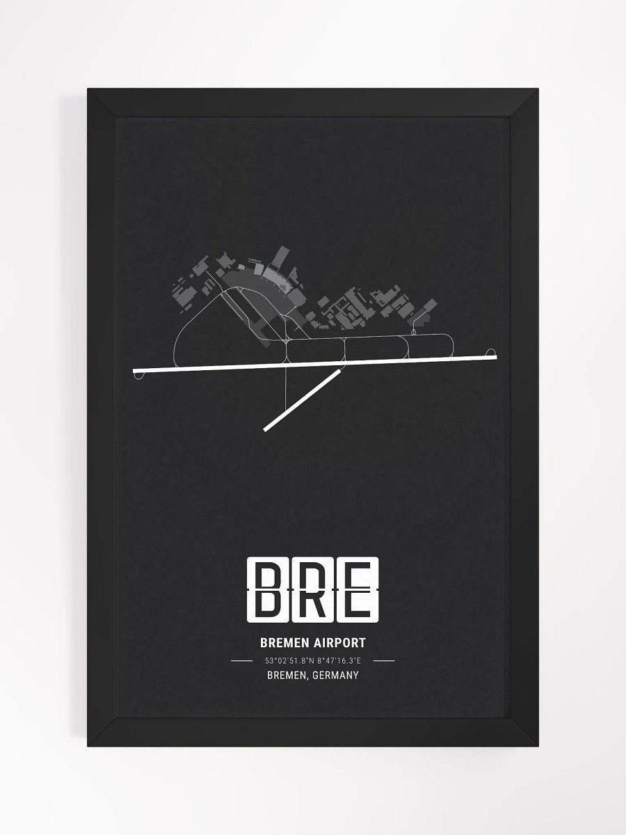 Framed Airport BRE Premium Map On Matt Paper product image (1)