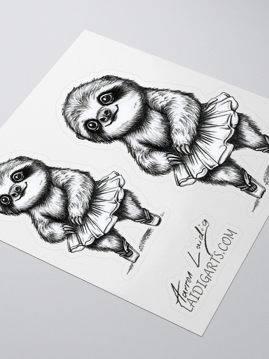 Ballet Sloth Vinyl Sticker product image (3)