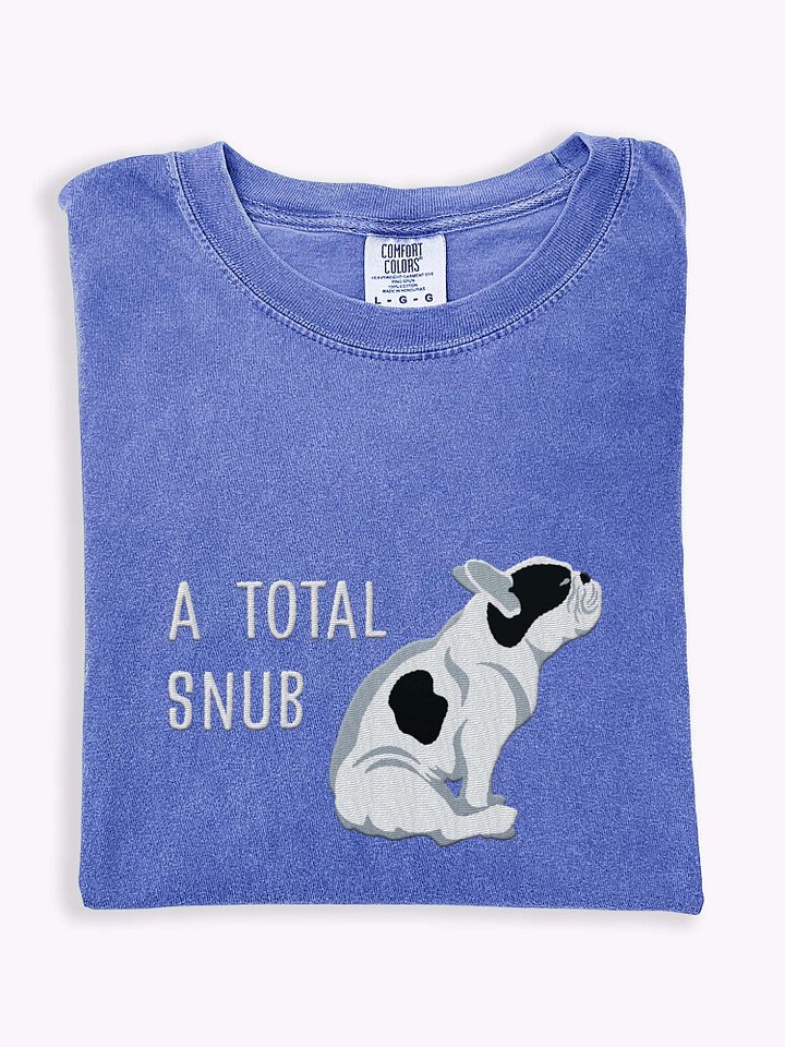 A Total Snub T-Shirt(Embroidered) of a French Bulldog(Pied Black) product image (1)