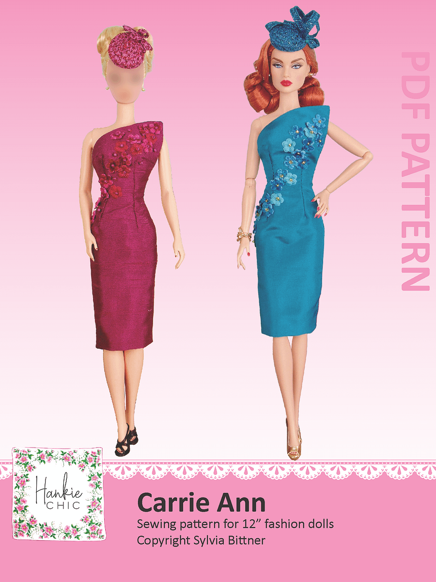Carrie Ann sewing pattern for 12" fashion dolls product image (1)