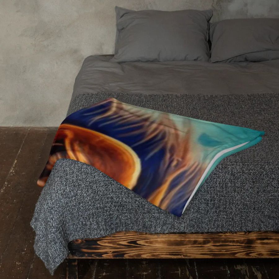 Big Cat King Of The Jungle Majestic Lion Throw Blanket product image (2)