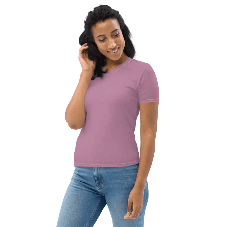 Plain Medium Dark Lilac Purple Soft Summer Women's Crewneck Polyester Heavyweight Premium T-Shirt by Treasure Pie product image (7)