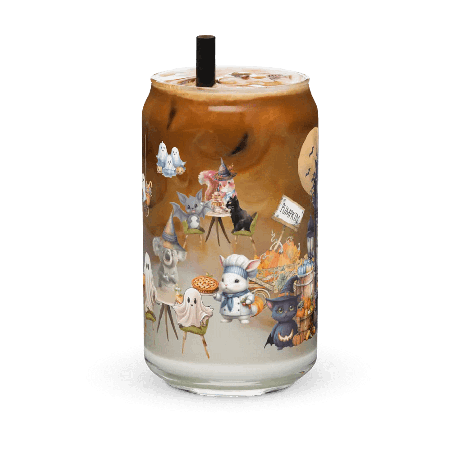Witches Brew Coven Glass Can Tumbler | 16oz Enchanted Magic Shop Design | Whimsical Drinkware product image (4)
