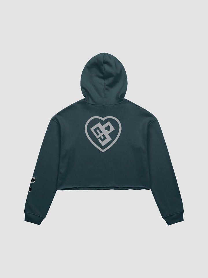 OptimusProcrastinus HeartChip in Heart Cropped Hoodie (Grey) product image (13)