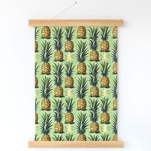Seamless Pattern - Pineapples on a Green Background product image (12)
