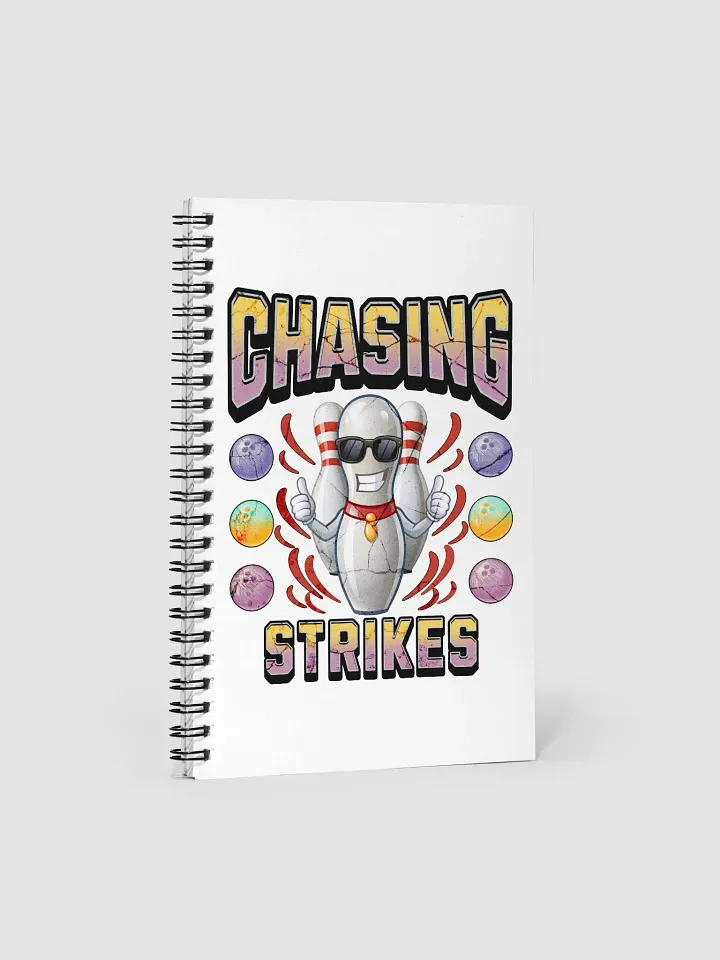 Chasing Strikes Bowling Spiral Notebook product image (1)