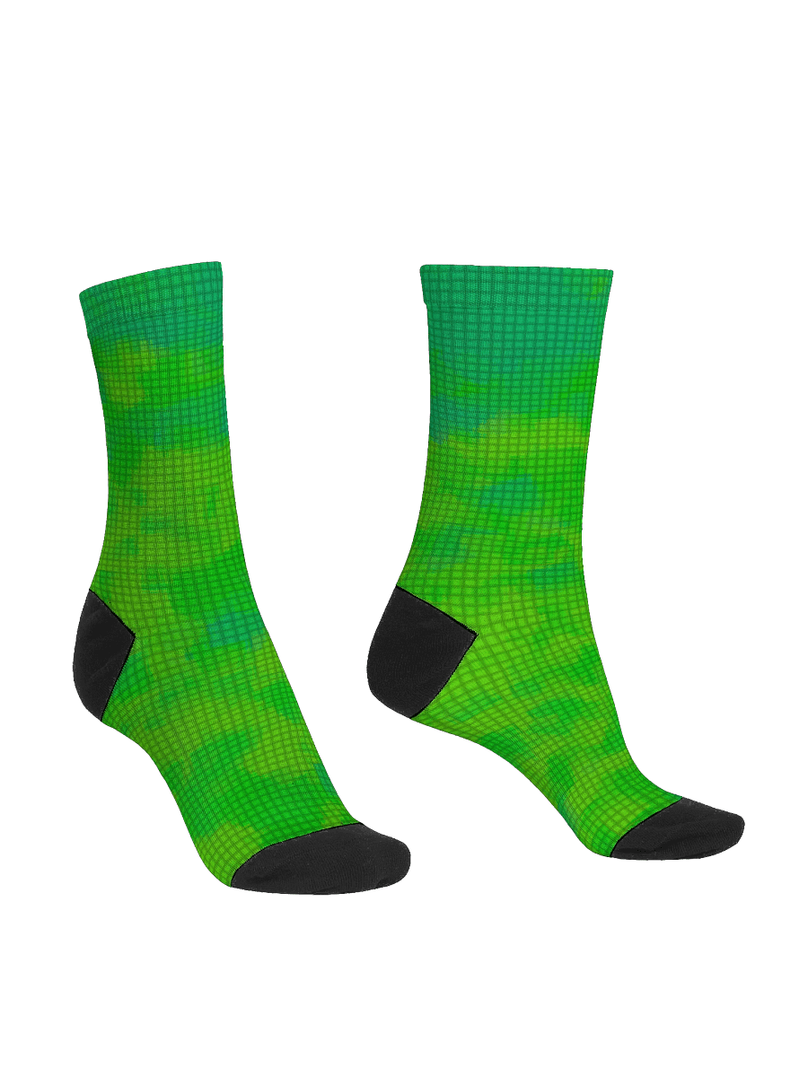 Green Grid EcoChic Artistry Crew Socks product image (3)
