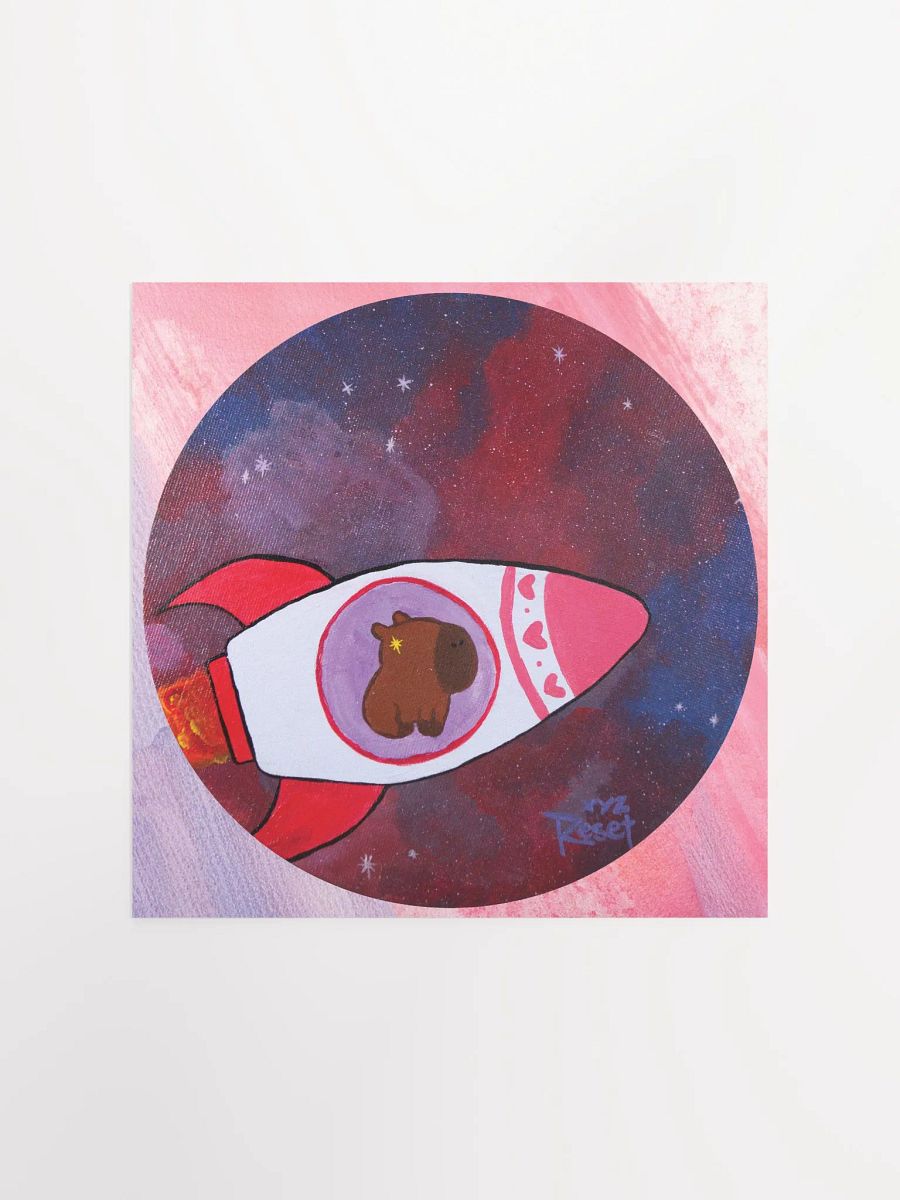 🌌 Espacio w/background | Capybara Print product image (1)