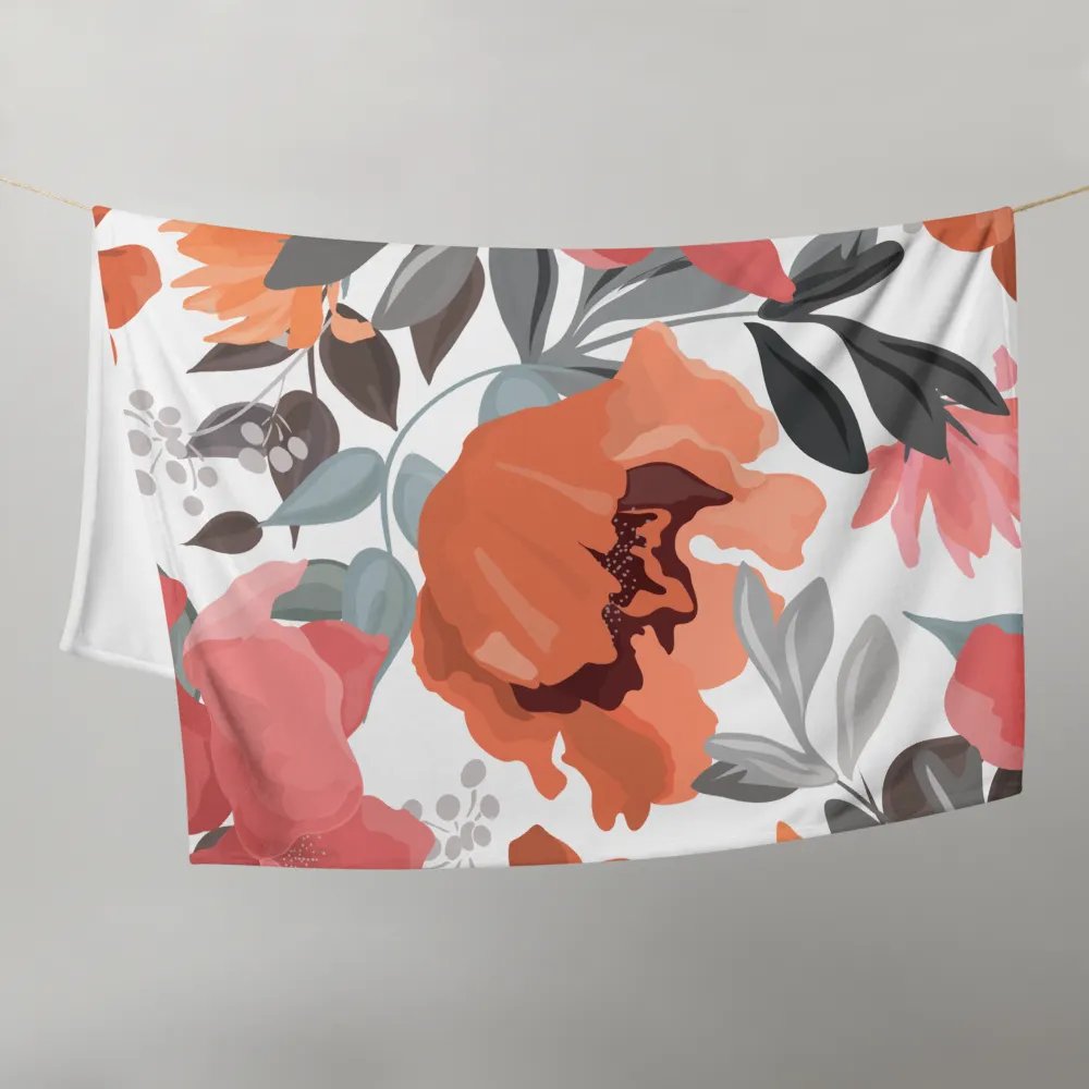 Floral Foliage Fantasy Throw Blanket product image (21)