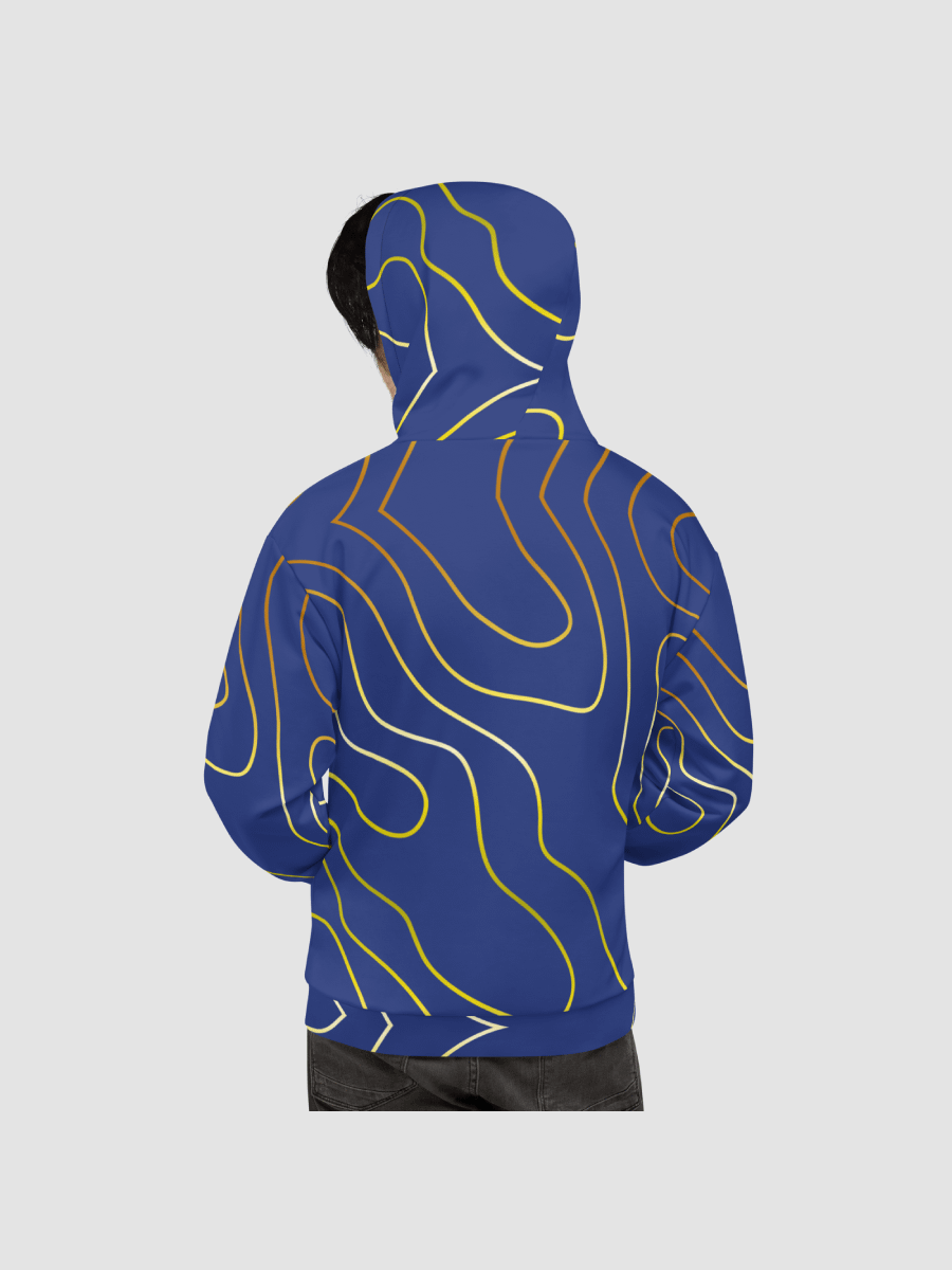Blue & Gold Topography Hoodie product image (8)