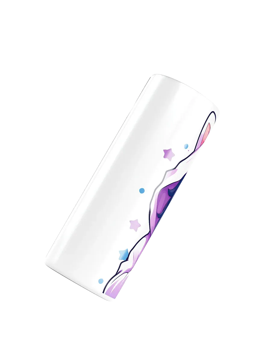 Cozy Kawaii Anime Girl 20 oz Skinny Stainless Steel Tumbler - White product image (4)