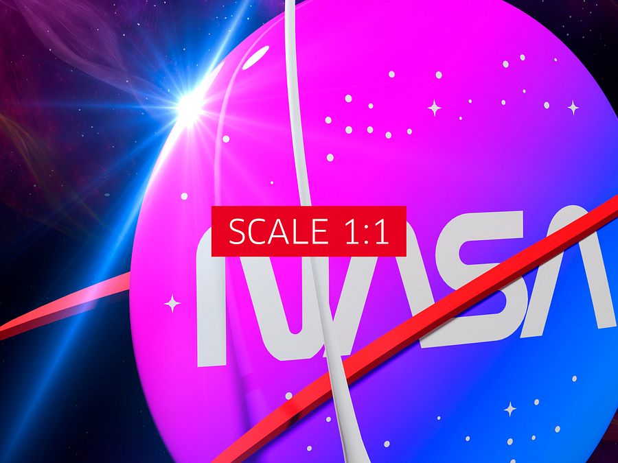 NASA plastic logo, 3D — space poster, science print product image (4)