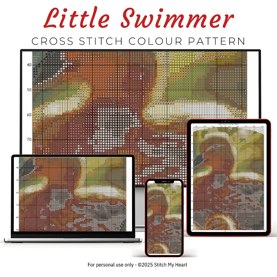 Little Swimmer Cross Stitch Pattern product image (3)