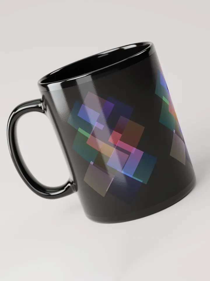 Geometric Gradient Artistic Squares Black Mug product image (6)