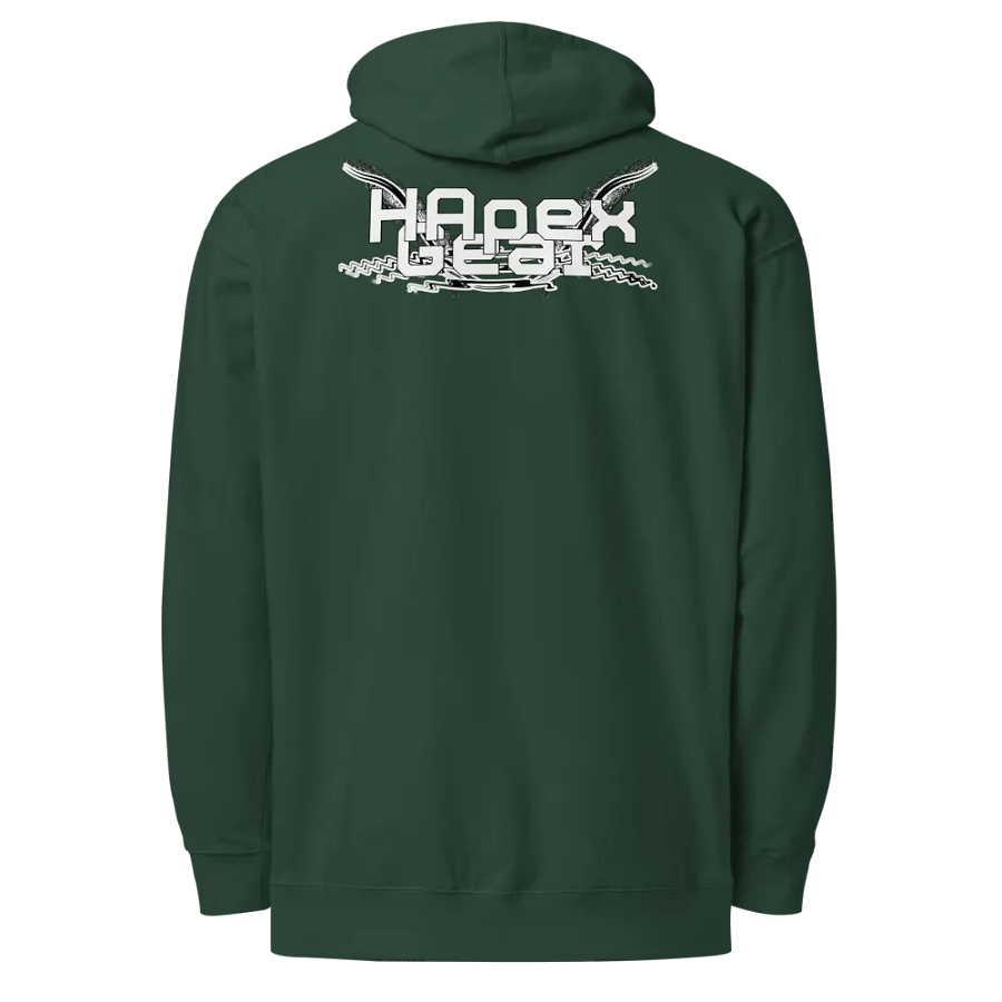Midweight Hoodie - Embroidered - White HApex Gear Black Logo product image (1)