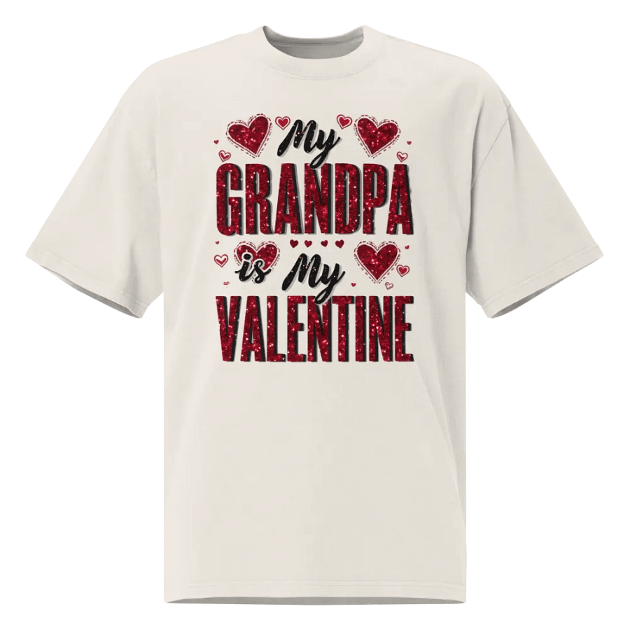 Glittery Grandpa Valentine Faded T-Shirt product image (1)