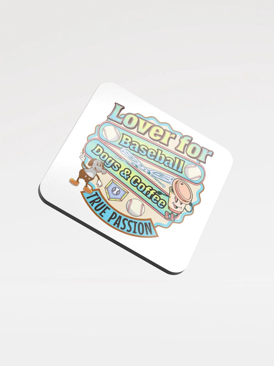 Lover For Baseball Dogs And Coffee Coaster Set product image (1)