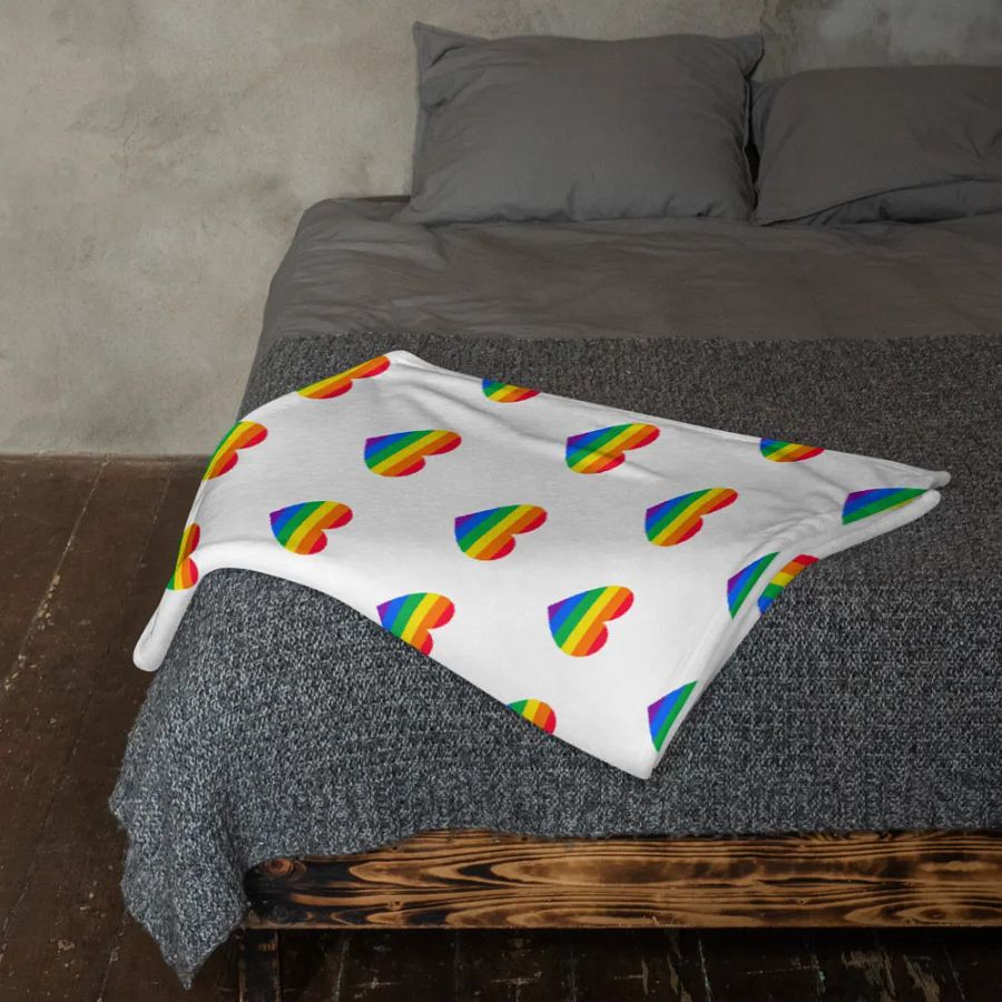 Rainbow Heart Blanket product image (12)