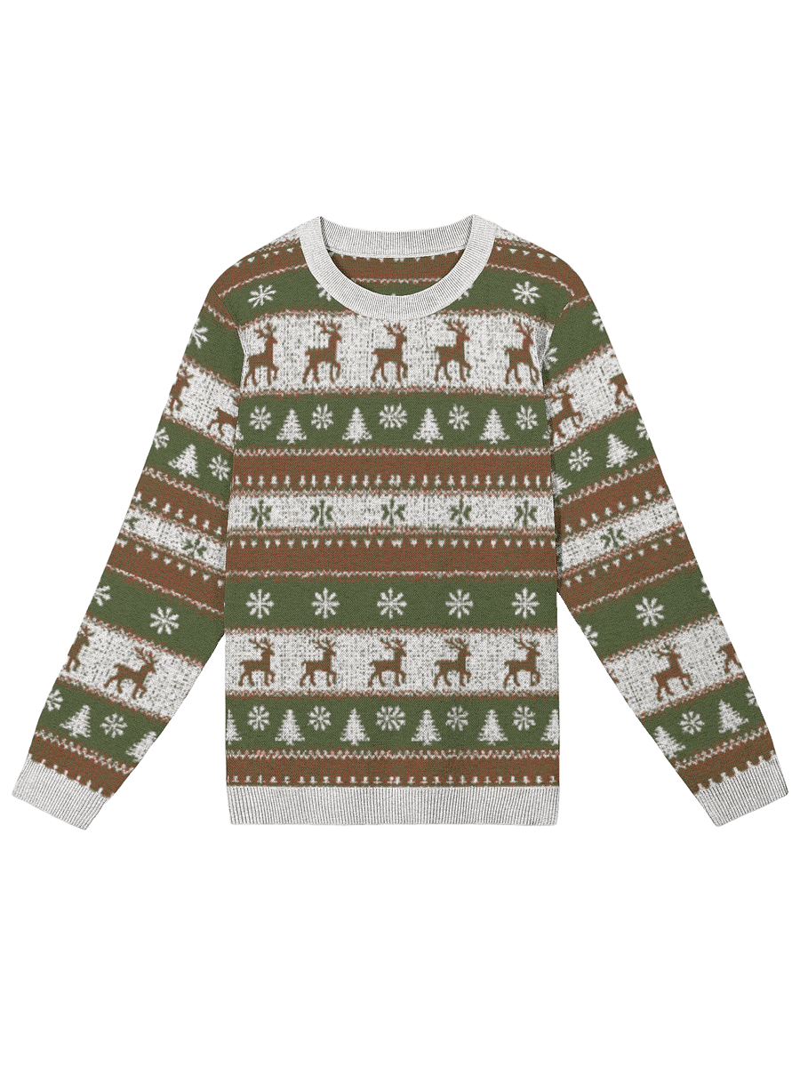 Cozy Reindeer Knitted Christmas Sweatshirt – Warm, Stylish, and Festive Wear product image (1)